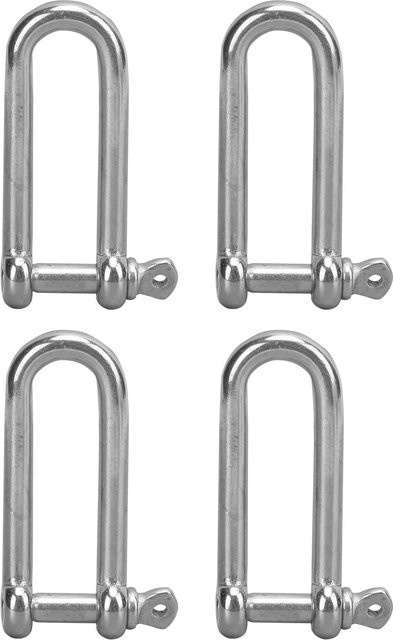 4 Stück DIYelecs U-Typ Schäkel aus Edelstahl in Grau für Drahtseile und Hebevorrichtungen, 6 mm - Bild 1