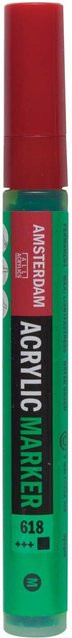 AMSTERDAM Acrylic Marker Permanentgrün Hell 3-4mm - Bild 1