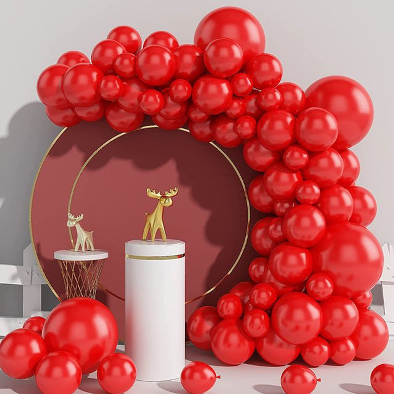 88-teiliges Latex-Ballon-Set in Rot für Ballonbögen, ideal für Geburtstag und Hochzeit - Bild 1
