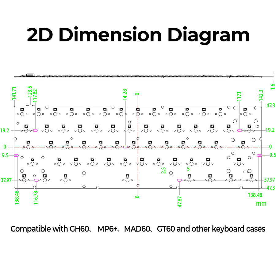 MMD AR60SE AR60 SE Hall Effect PCB Magnetschalter in Weiß für GH60 MAD60 GT60 MK60 AG60 Gehäuse mit 8kHz Polling Rate und 0,08 ms Latenz - Bild 4
