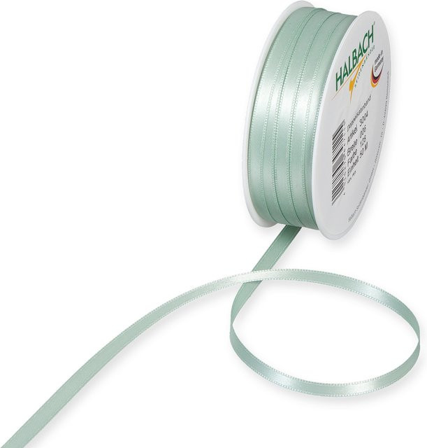 Halbach Satinband aus Polyester in Mint, Breite: 6 mm, Länge: 10 m - Bild 1