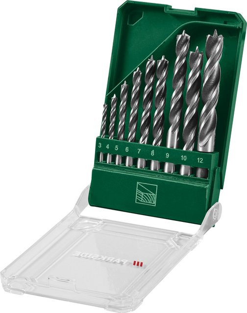 Parkside HSS-Multifunktionsbohrer-Set aus Stahl, 9-teilig, Farbe Silber - Bild 1