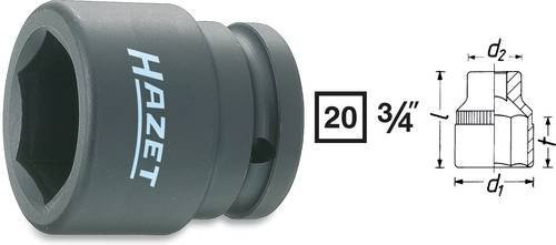 Hazet Kraft-Steckschlüsseleinsatz 6-Kant 24 mm mit 3/4 Zoll Vierkantaufnahme 1000S-24 - Bild 1