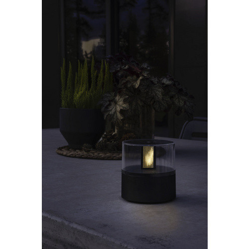 Konstsmide LED Flamme Tischdeko in Schwarz aus Kunststoff B/T/H: 10 x 10 x 10 cm - Bild 3