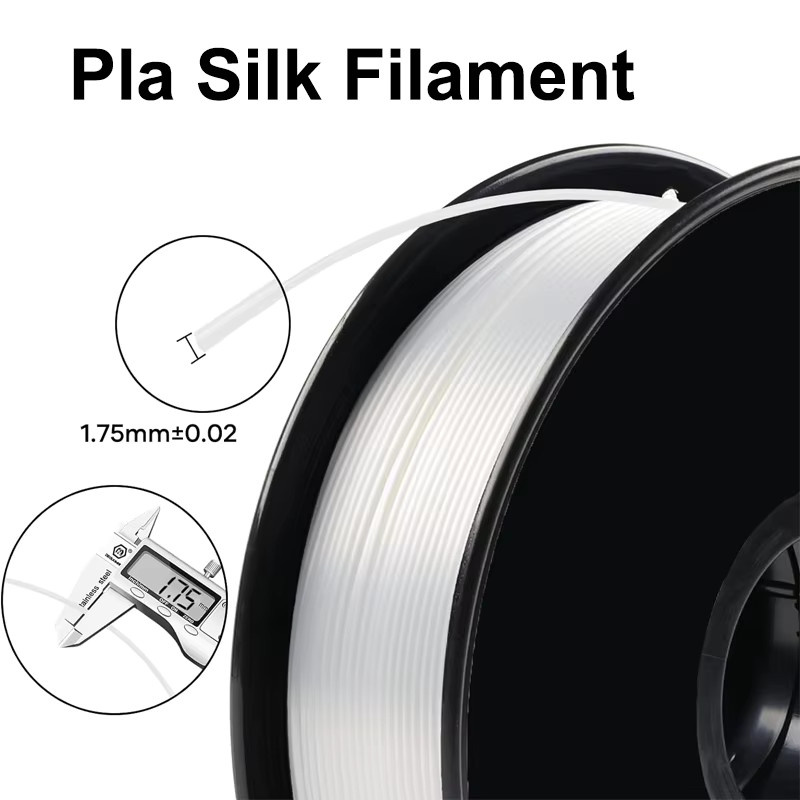 3D Maliang PLA Seide Filament Weiß 1,75mm für FDM 3D Drucker - Bild 4