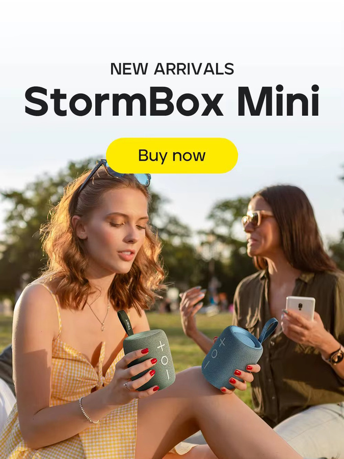 Tribit StormBox Mini+ Bluetooth-Lautsprecher mit 12W Leistung, 360° Surround Sound, RGB-Beleuchtung und IPX7 Wasserschutz in Schwarz - Bild 6