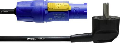Cordial CFCA 1,5 SRC Strom Anschlusskabel mit Schutzkontakt-Stecker und PowerCon-Stecker, Blau, Länge: 1,5 m - Bild 1