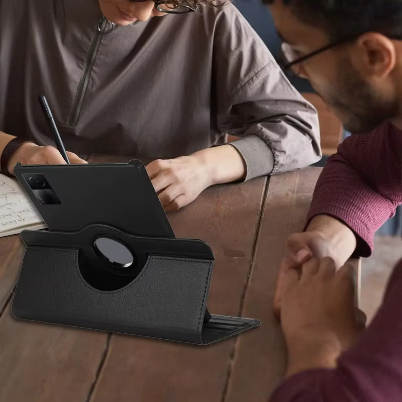 Xiaomi Redmi Pad SE 11 Zoll Schutzhülle mit 360 Grad rotierbarem Ständer und Auto Sleep Wake Funktion in Rot und Schwarz - Bild 5