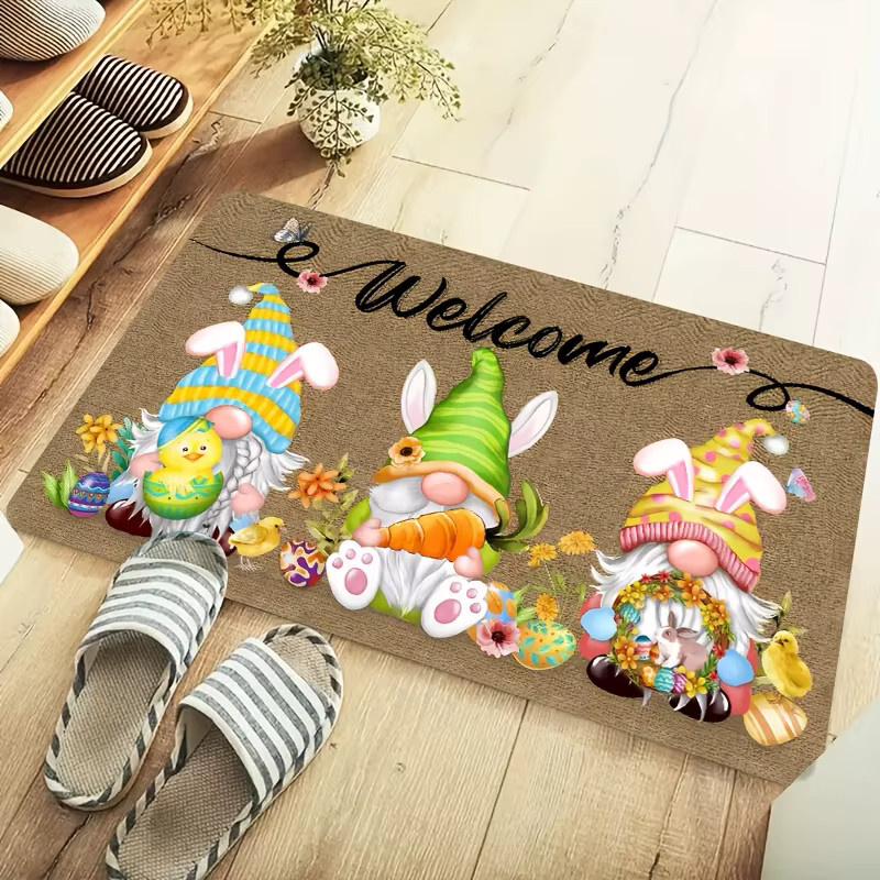 VIKAMA Rutschfeste Bodenmatte mit Oster-Motiv, Multicolour, B/T: 60 x 40 cm - Bild 2