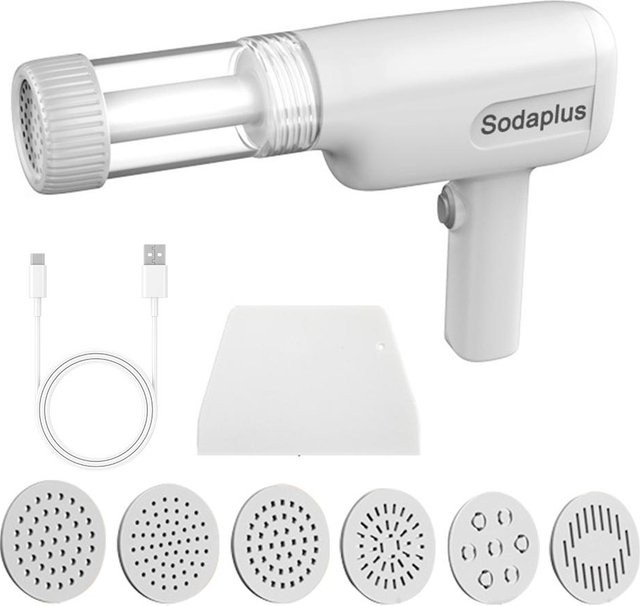 Sodaplus Automatische Nudelmaschine Handheld Elektrisch 6-in-1 Kabellos Tragbar Weiß - Bild 1