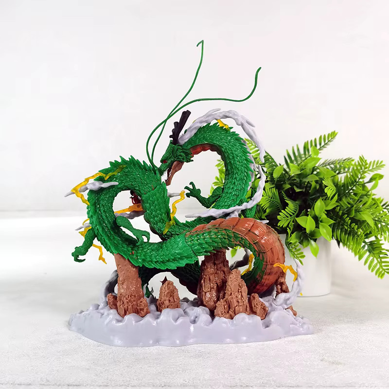 Bandai Dragon Ball Anime Figur Shenron und Goku Modell aus PVC, Multicolor, Höhe: 27 cm - Bild 2