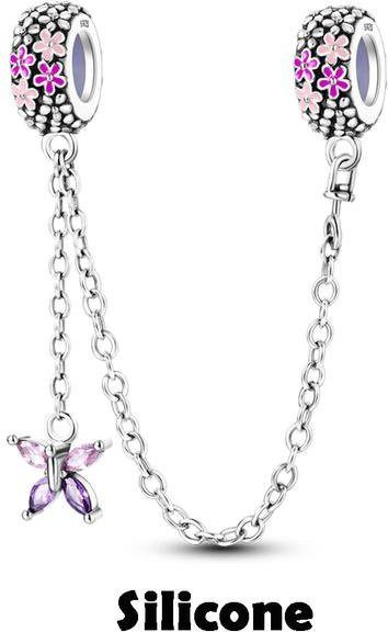 Lily there Spacer Stopper Clip Charms, 925 Silber, Damen - Bild 1