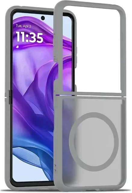 szHAIyu Magnetische MagSafe Schutzhülle für Motorola Razr 60 50 Ultra und Razr + 2025, matte Abdeckung in Purple, stoßfest - Bild 1