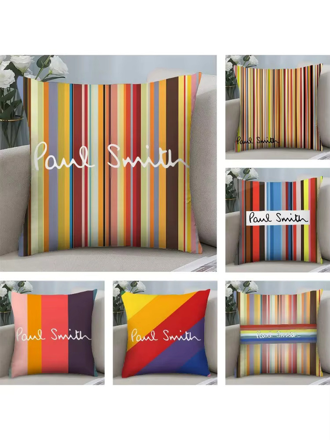 S-Smith Fashion P-Paul Kissenbezug aus Plüschstoff, gestreift, Multicolour, B/T/H: 45 x 45 x 45 cm - Bild 6