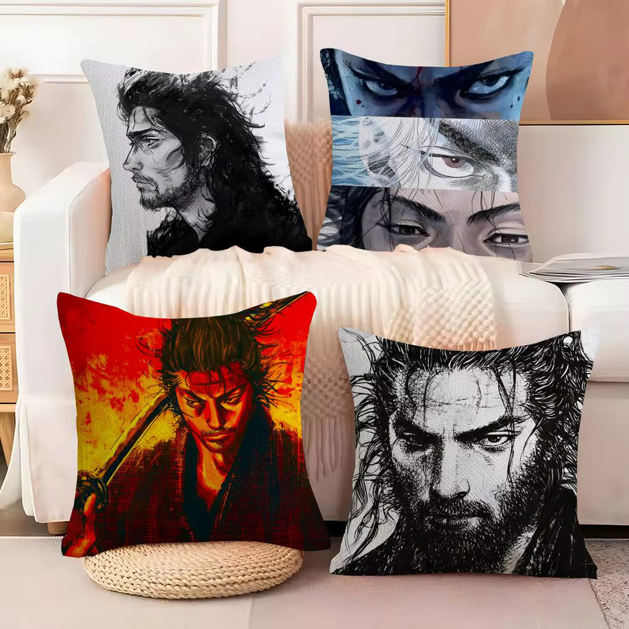 Vagabond Plüsch-Kissenbezug mit Grafikprint, schwarz und mehrfarbig, B/B: 30 x 30 cm - Bild 2