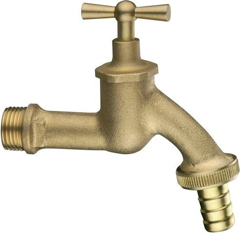 WELLWATER Auslaufventil aus Messing in Gold mit 1 Zoll Anschluss - Bild 1