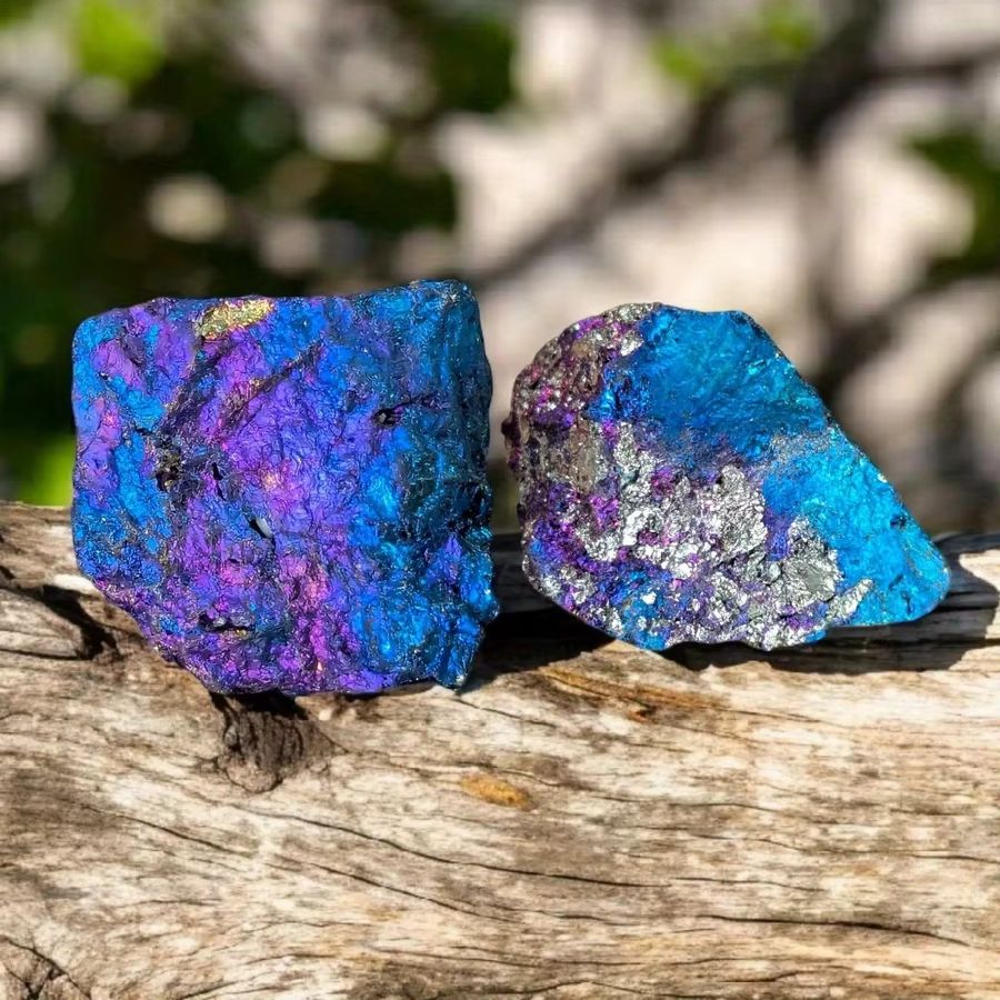 CRYSTALHOLA Roher Chalkopyrit-Kristall Pfauenerz in Multicolor für deine DIY-Schmuckherstellung - Bild 4