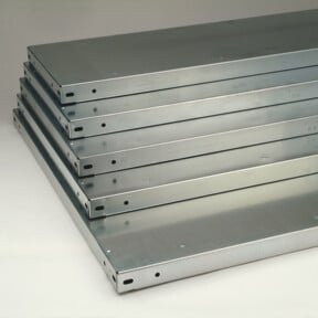 Regalwerk RUDI Stahl-Fachboden verzinkt in Silber, Breite: 100 cm, Tiefe: 50 cm - Bild 1