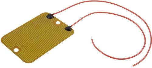 TRU COMPONENTS Polyamid Heizfolie 12 V/DC 2W, Farbe: Gelb, B: 50 mm, L: 70 mm - Bild 1