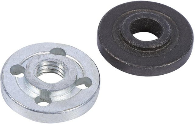 TOMTOP Ersatz-Anschlussstück Set für elektrischen Winkelschleifer, Innen- und Außenflansch in Schwarz und Silber - Bild 1