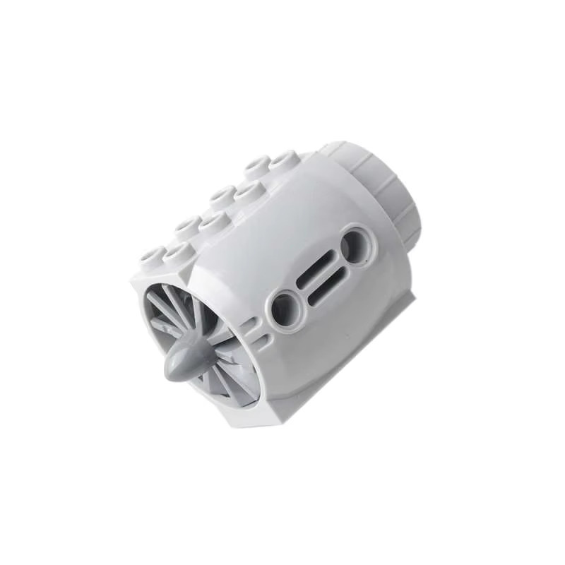 Wishiot MOC Flugzeug-Motor mit Propellerblättern und Verbindungsstücken in Grau, kompatibel mit Legoeds 43121 - Bild 3