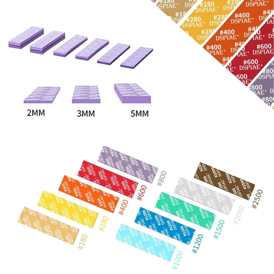 DSPIAE SS-S01 SS-S02 Modellbau Schwamm Schleifpapier Combo Set in Multicolour zum Schleifen und Polieren für dein DIY Handwerk - Bild 5