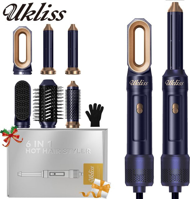 UKLISS 6-in-1-Haartrockner Multistyler Heißluftbürste, Unisex - Bild 1