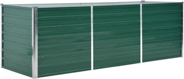 vidaXL Garten-Hochbeet aus verzinktem Stahl in Grün, B/T/H: 240 x 80 x 77 cm - Bild 1