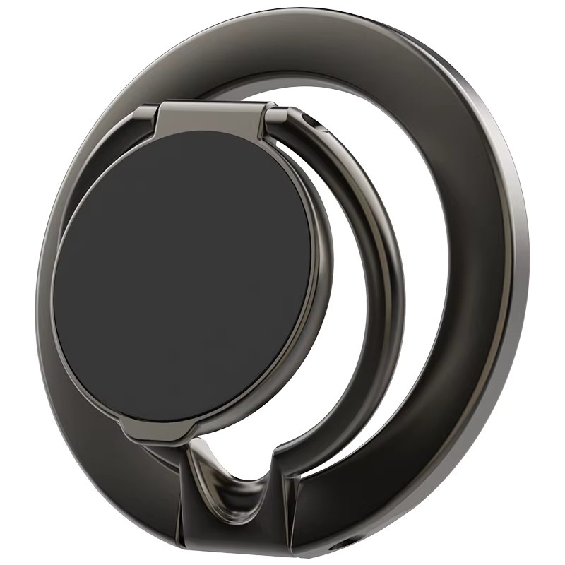 WSSHE Magnetischer Ringhalter für dein iPhone, Doppelseitiger faltbarer Handy Ständer und Grip Halter in Silber - Bild 6