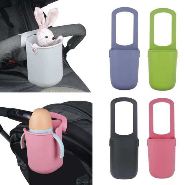 MoShuBe Silikon Flaschenhalter in Grün für Kinderwagen, Rollstuhl und Fahrrad - Bild 1
