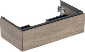 Geberit Waschtischunterschrank One in Holzoptik Braun, B/T/H: 88,8 x 50,4 x 47,0 cm - Bild 1