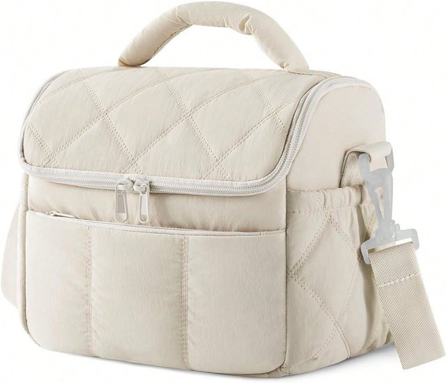 XYNN Thermoisolierte Mittagstasche in Beige, Wasserdichte und leichte Bento-Tasche für dein Büro - Bild 1