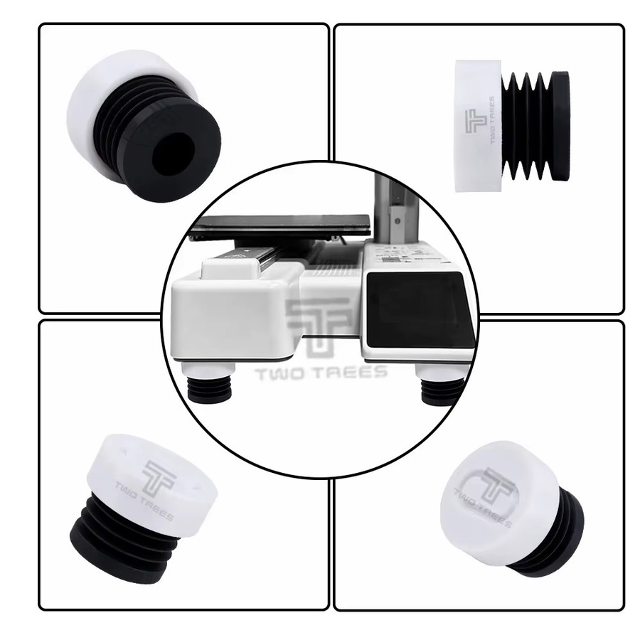 Bambu Lab Anti-Vibrations-Gummifüße in Schwarz für P1P P1S X1 X1C X1E A1 A1mini 3D-Drucker als Anti-Rutsch- und Anti-Schock-Matte - Bild 2