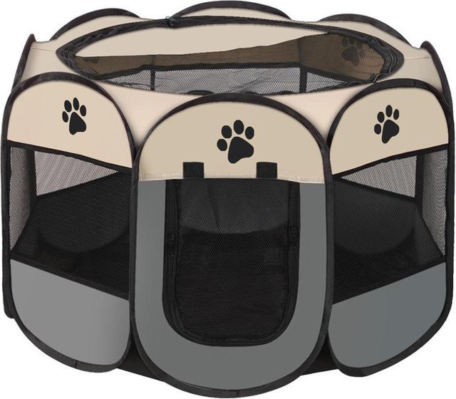 Tragbares und faltbares Katzenzelt aus Oxford-Stoff und Nylon, achteckiger Haustierunterschlupf für Katzen und Hunde, ideal als Reiseunterkunft oder Katzenhaus - Bild 1