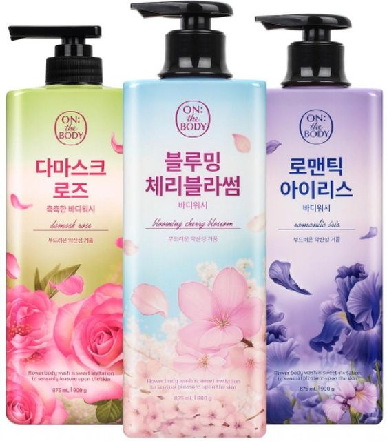 OntheBody Body Wash, Kirschblüte Damaszener Rose Iris, 2 x 900g - Bild 1