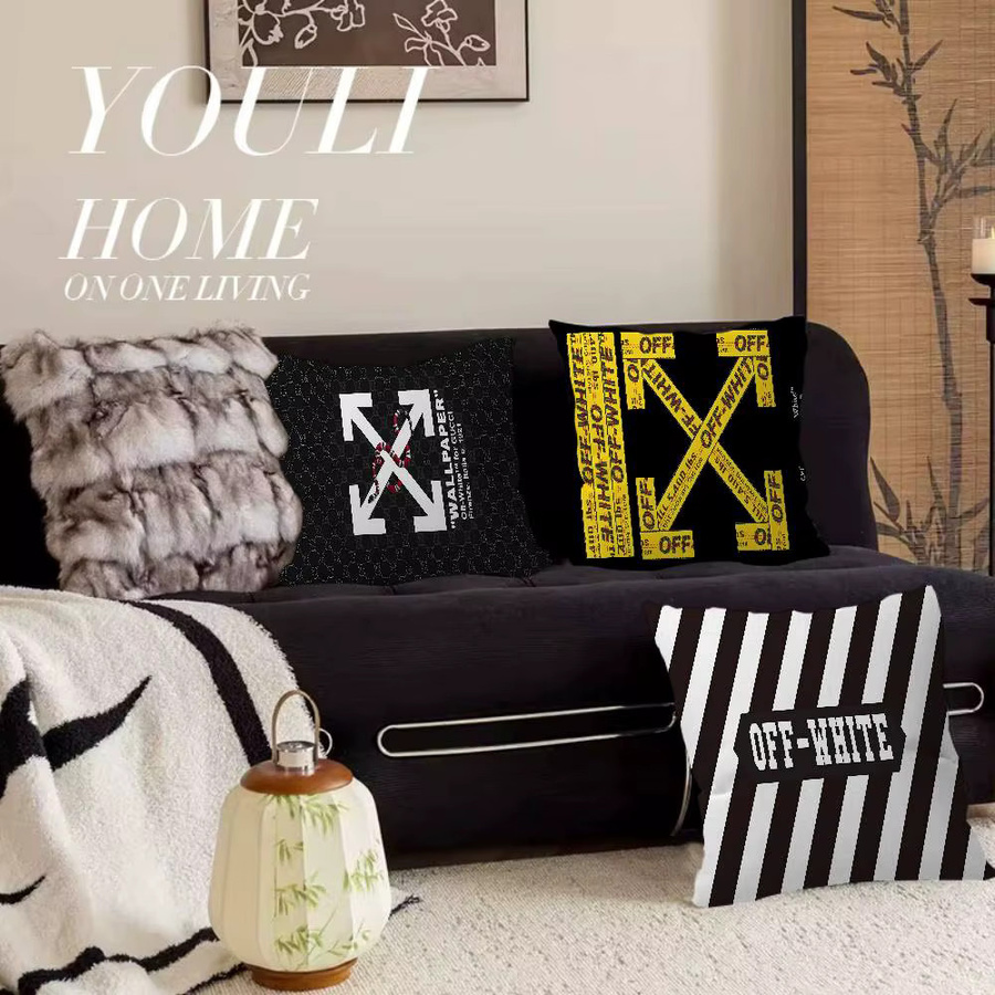 Potdemiel Kissenbezug in Weiß mit Logo für Sofa und Wohnzimmer, quadratisch, B/B/H: 30 x 30 x 1 cm - Bild 3
