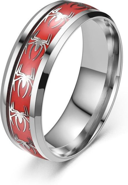 YIRAN Jewelry Herrenring Edelstahl, Spinnenmotiv, Silber - Bild 1