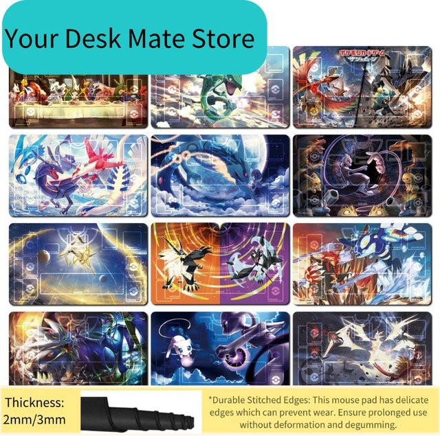 Potdemiel Pokémon Spielmatte, Wasserdichte Schreibtischunterlage, Bunt / Mehrfarbig - Bild 1