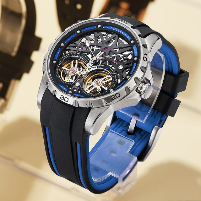 Mark Fairwhale Armbanduhr, Mechanisch, Edelstahl, Kautschuk, Herren - Bild 1