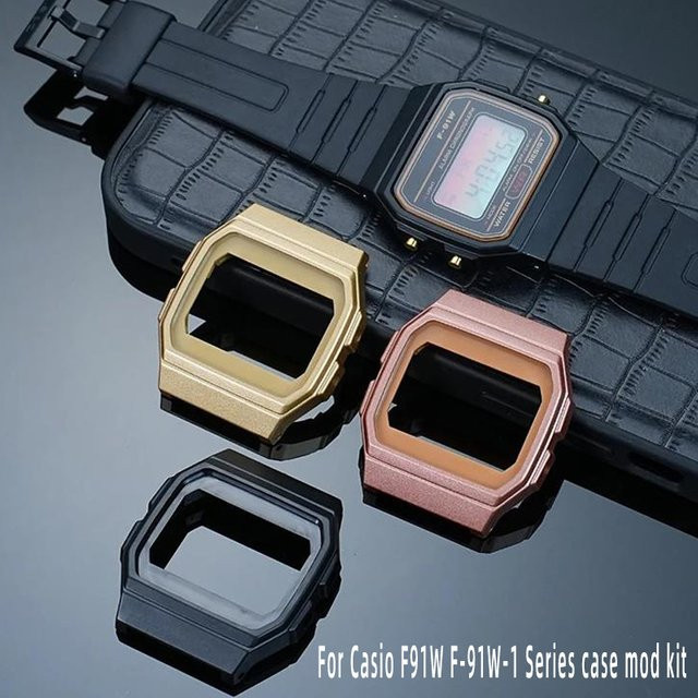 Casio Uhrengehäuse Mod Kit, Harz, Schwarz, Gold, Rose, Uhrenzubehör - Bild 1