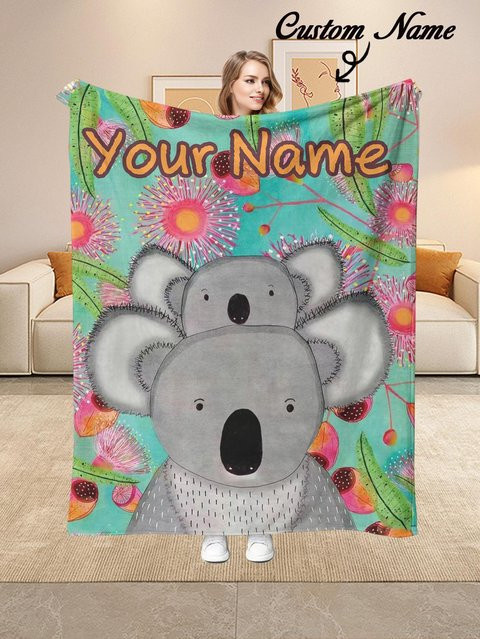 SRH Flanelldecke mit Tiermotiv aus Polyester in Multicolour, weiche und gemütliche Mehrzweck-Überwurfdecke für Erwachsene - Bild 1