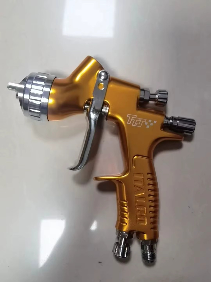 Italco Spritzpistole Pro Lite HVLP TTS Professionelles Spritzgerät in Gold - Bild 7
