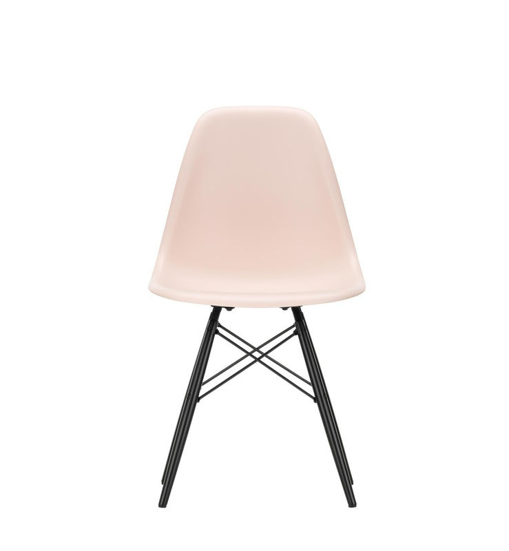 Vitra DSW Eames Plastic Side Chair in Rosa mit Holzbeinen und mattem Kunststoff - Bild 2