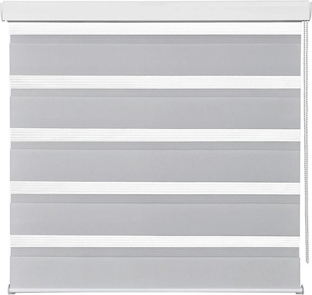 Doppelrollo Thomas von Premium Living in Grau, B: 90 cm, H: 210 cm - Bild 1
