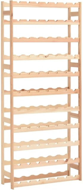 vidaXL Weinregal aus Kiefernholz in Braun und Beige für 77 Flaschen, rustikales Standregal B: 72 cm, T: 25 cm, H: 166 cm - Bild 1