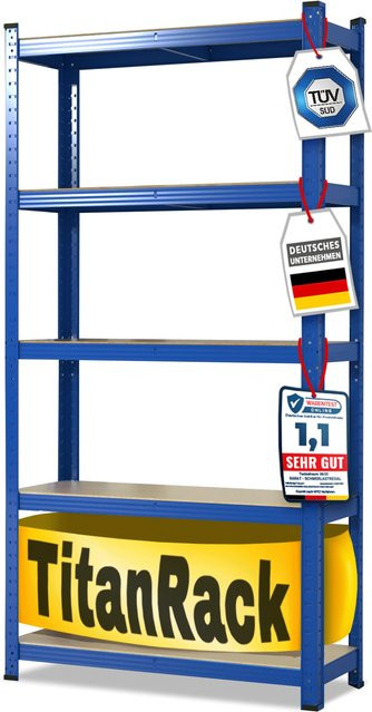 karatcommercial Schwerlastregal Grizzly Blau B/T/H: 120 x 60 x 220 cm - Bild 1