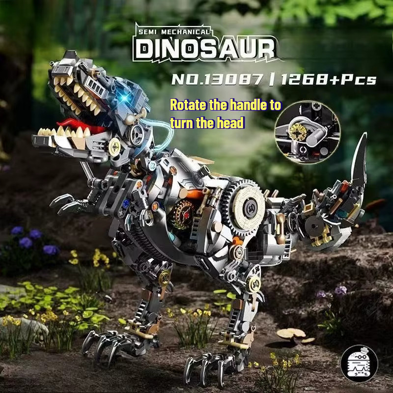 TIANMENG Mechanische Dinosaurier Mantis Wal Hai Pferd, Bausteine, Tier Welt Set, mit Licht - Bild 2