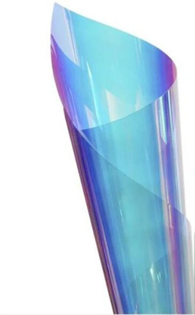Holografische dichroitische Fensterfolie in Multicolour, selbstklebender dekorativer Glasaufkleber, Breite: 50 cm, Länge: 100 cm - Bild 1