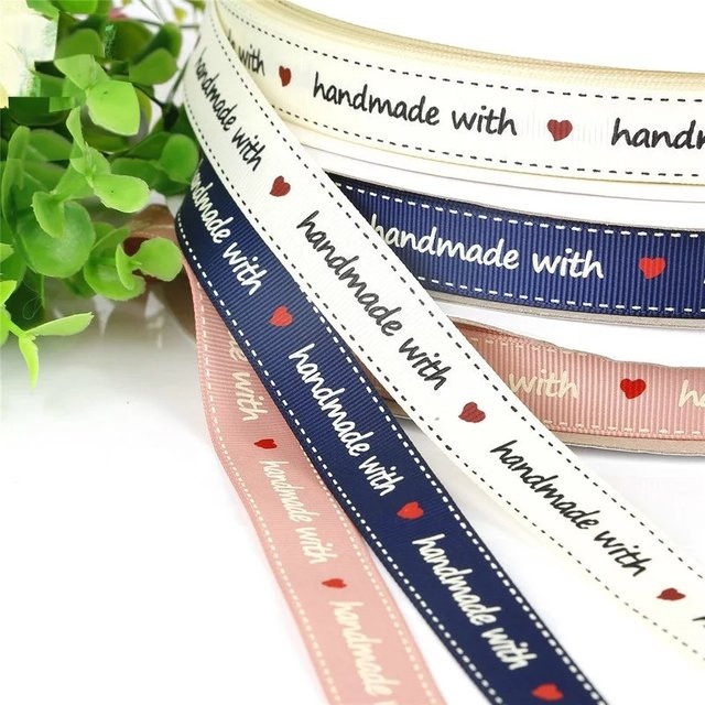 SUNEEYDAY Grosgrain Geschenkband für DIY und Blumensträuße, Breite: 1,5 cm, Länge: 5 m, beige und mehrfarbig - Bild 1