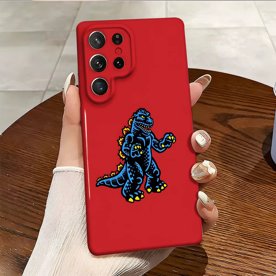 Stoßfeste Retro G-Godzillas Handyhülle für Samsung Galaxy S26 S25 S24 S23 Ultra Plus in Rot - Bild 3